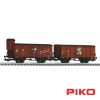 Set de 2 vagones - 2-Car Set Boxcars Fit DR III